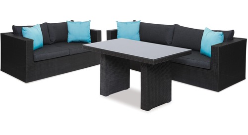 Mode 3-pce Low Dining Outdoor Lounge Suite Mode 3-pce Low Dining Outdoor Lounge Suite